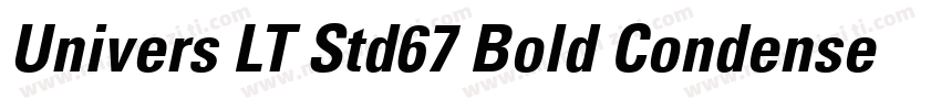 Univers LT Std67 Bold Condensed 24字体转换